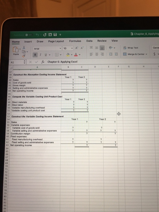 Review Viev Arial 10 Paste A1xfx Chapter 6: Applying Excel 3 Data