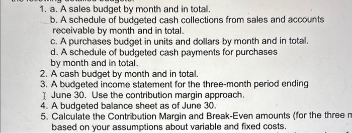 the number of units expected to be sold increase by 20%. The
