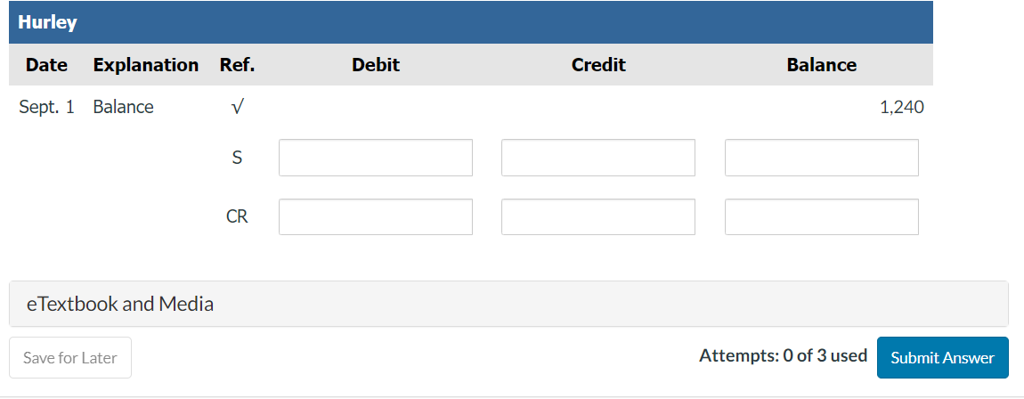 Balance & & & & 1,880 \\ \hline & & S &