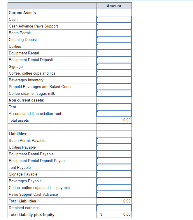 & \\ \hline Equipment Rental & \\ \hline Equipment Rental Deposit &