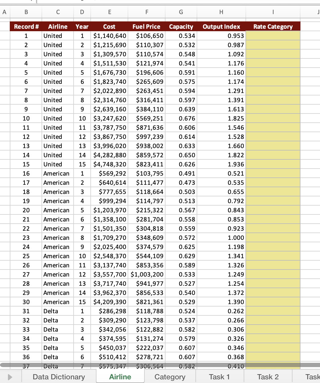 E \\ \hline & & & & \\ \hline & How many