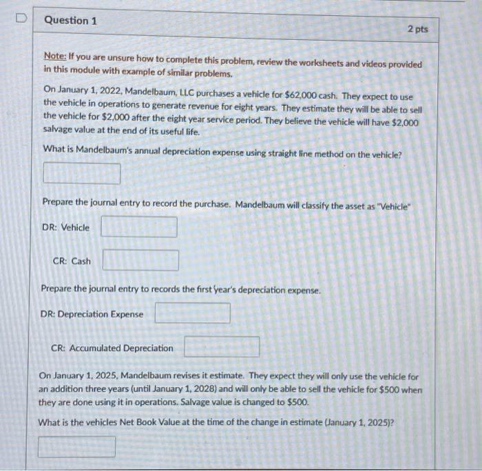  Note: If you are unsure how to complete this problem, review