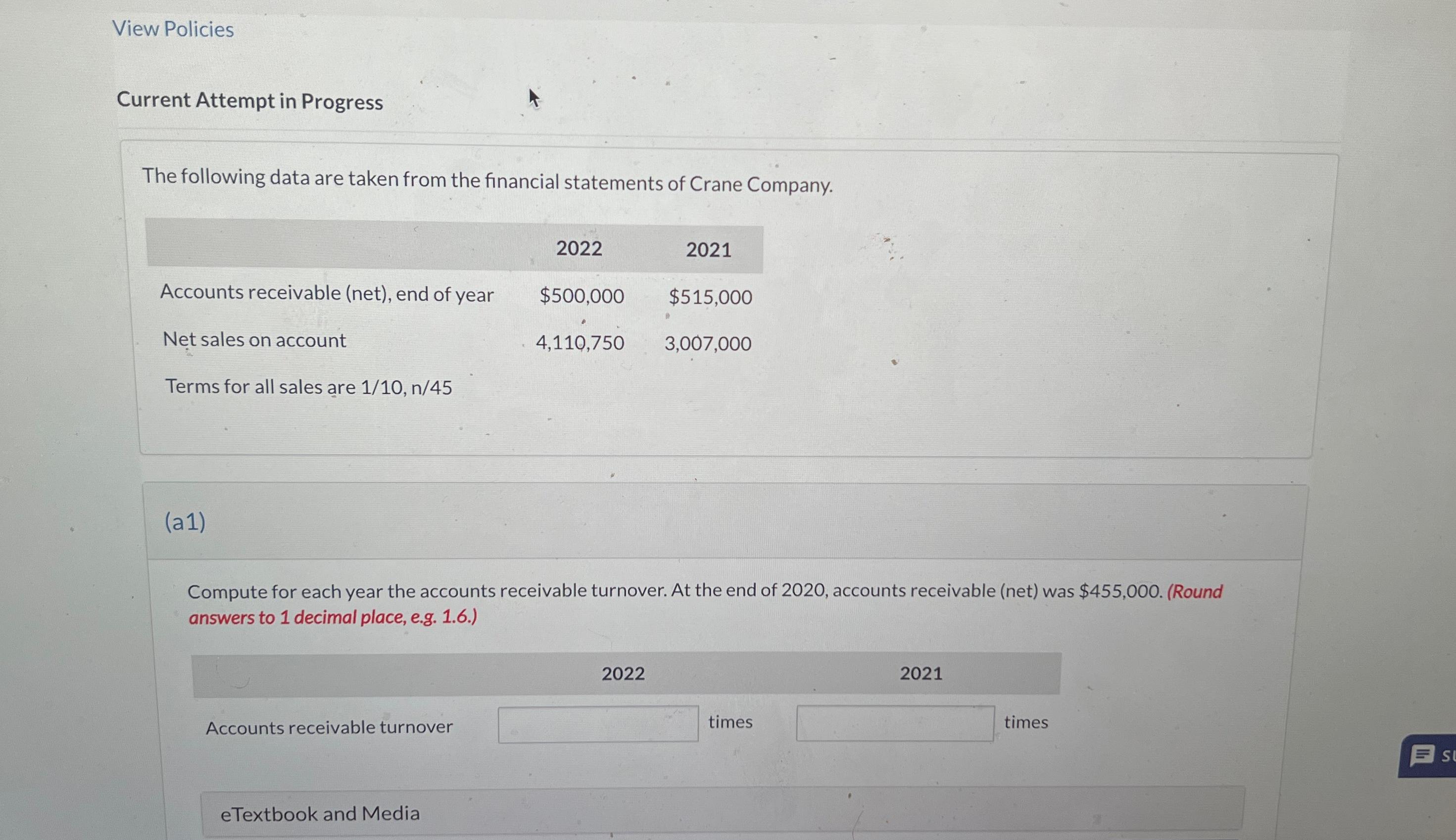  View Policies Current Attempt in Progress The following data are taken