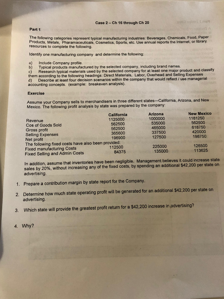  Case 2 - Ch 16 through Ch 20 Part 1 The