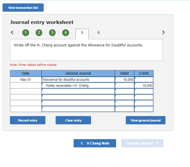 adjusting entry to record the accrued interest on the Lee note. Exercise