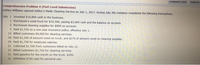  How do I prepare a trial balance on a worksheet? STANDARD