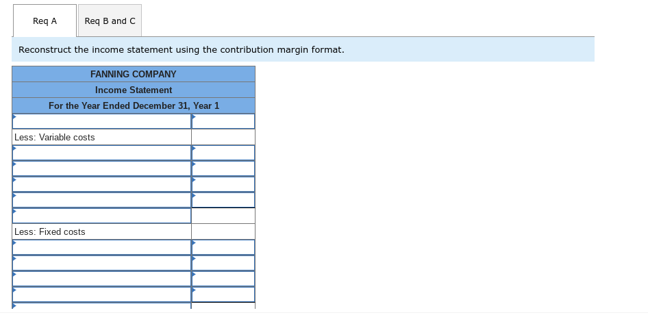 the magnitude of operating leverage. E. Use the measure of operating leverage