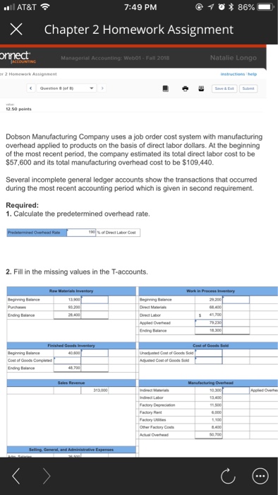  ''ll AT&T 7:49 PM , X Chapter 2 Homework Assignment nnect
