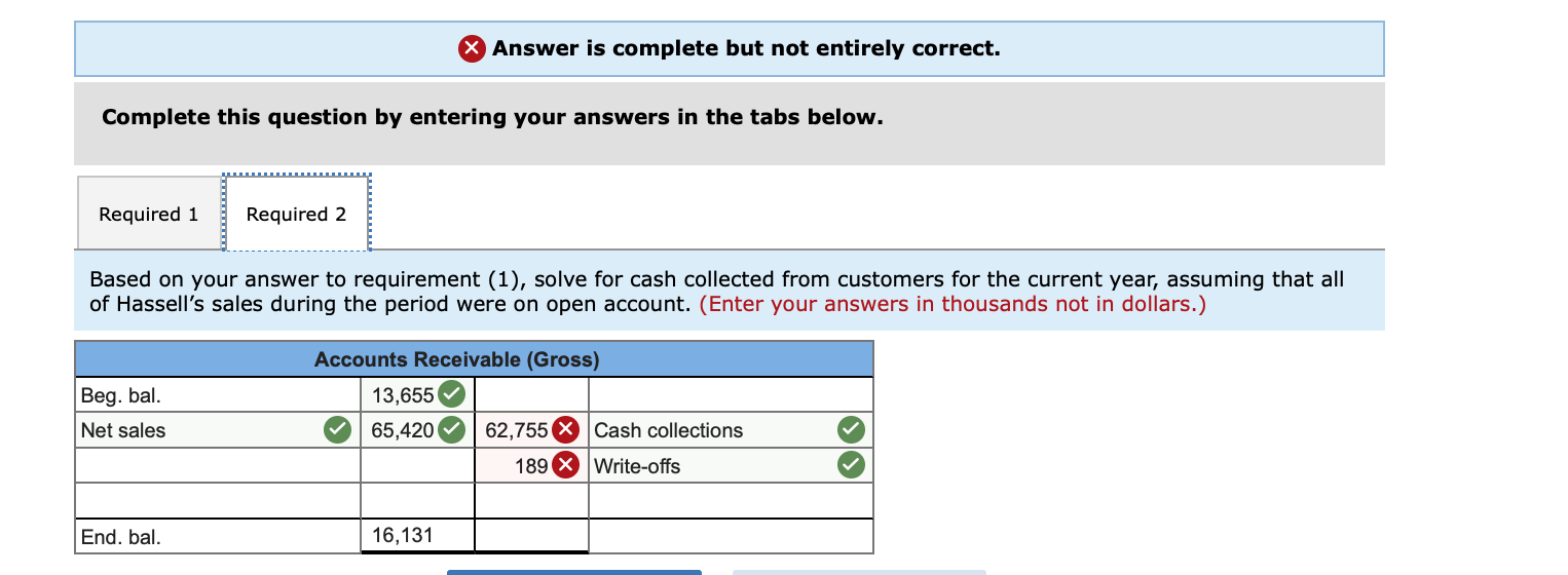 Inferring Bad Debt Write-Offs and Cash Collections from Customers LO6-2 On its
