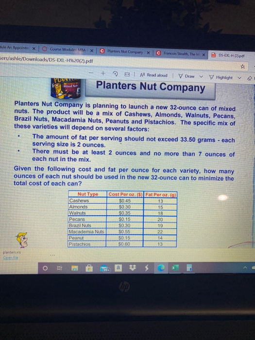  dule An Appoint X Course Module MBA X C Planters Nut