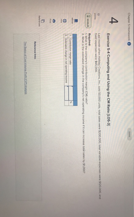  Chapter 5 Homework 4 Exercise 5-4 Computing and Using the CM