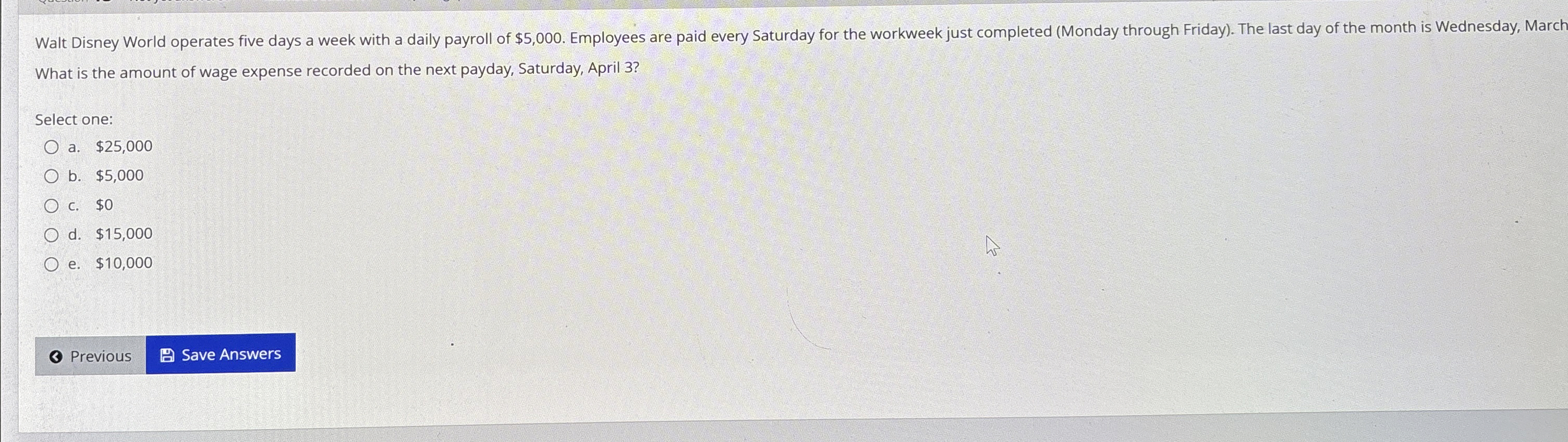  Walt Disney World operates five days a week with a daily