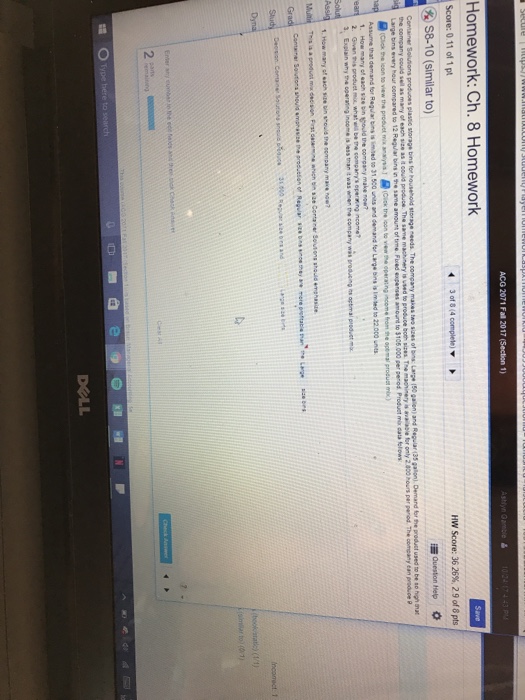  please do all the requirements Homework: Ch. 8 Homework S8-10 (similar