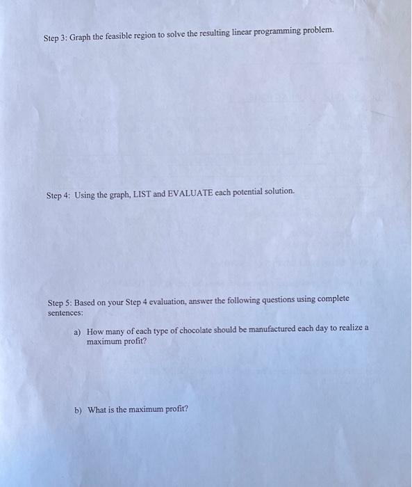 chocolate - A and B. Both the chocolates require Milk and Choco