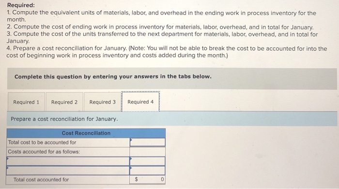 $727,496 in total. The ending work in process inventory in January consisted