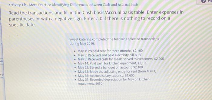  Activity 1,b-More Practice Identifying Differences between Cash and Accrual Basis Read