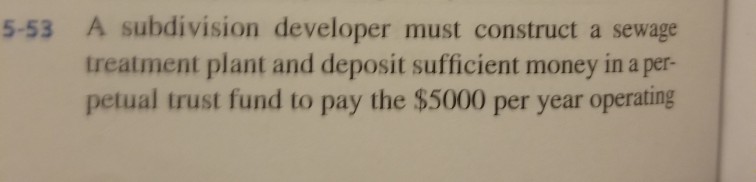 A subdivision developer must construct a sewage treatment plant and deposit
