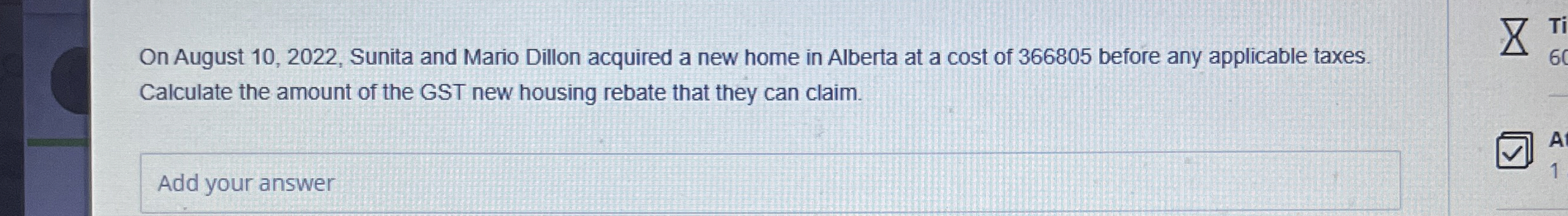  On August 10,2022, Sunita and Mario Dillon acquired a new home