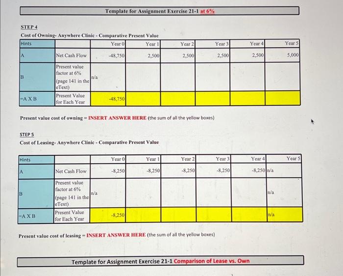 Excel using the template provided here . It provides step by step