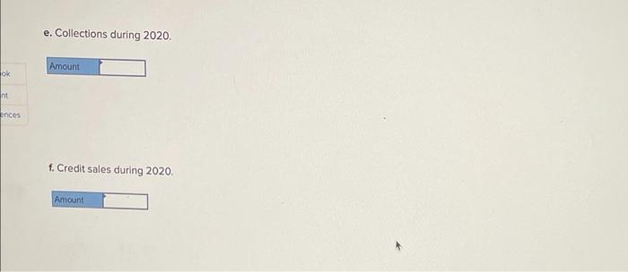 sales in 2020 General Ledger Accounts Receivable 167,500 7,180 7777 7777 15,800