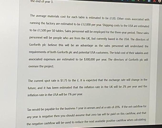 2 Year 3 6,000 6,500 Estimated number of tables sold 5,000 Estimated