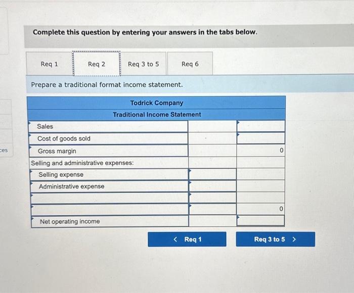 Format Income Statements [LO1-6] Todrick Company is a merchandiser that reported the