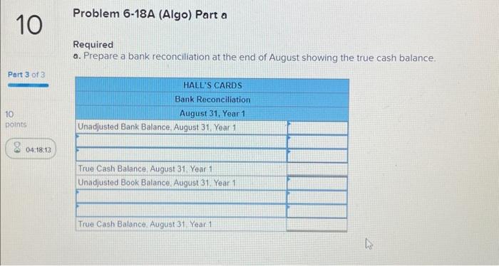 statement shows a balance of $13;895 the August 31 unadjusted balance in