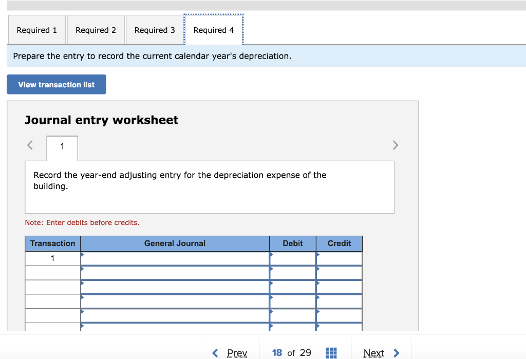  Required 1 Required 2 Required 3 Required 4 Prepare the entry