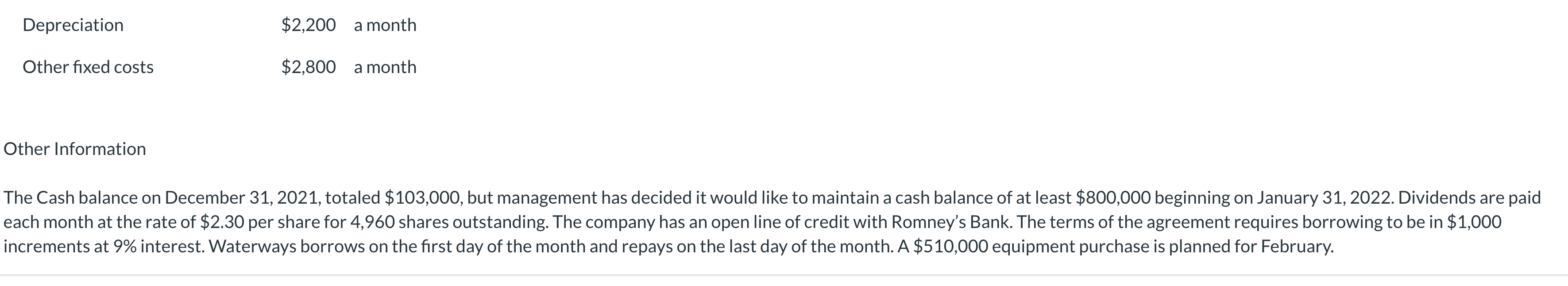 receivable on December 31, 2021, totaled $183,600. Direct Materials Direct materials cost