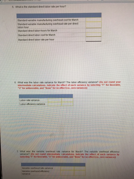 yard Direct materials Direct labor $2 per direct Variable manufacturing overhead labor-hour