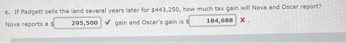was formed, Nova contributed land (value of $295,500 and basis of $73,875