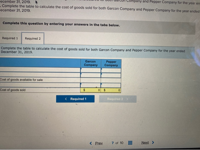 questions displayed below.) The following data is provided for Garcon Company and