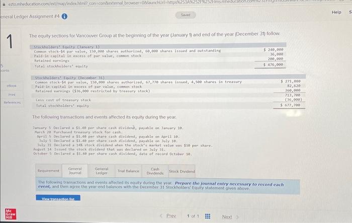 Group at the beginning of the year (January 1) and end of