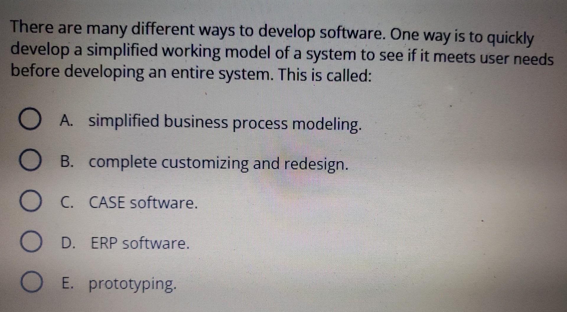 There are many different ways to develop software. One way is