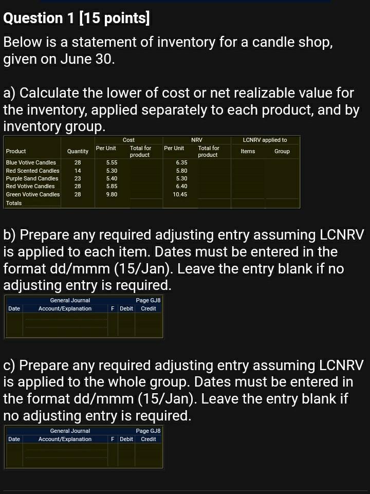  as soon as possible Question 1 (15 points] Below is a