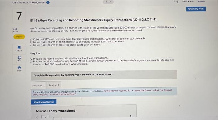 LO 11-4) 058 Ava School of Learning obtained a charter at the