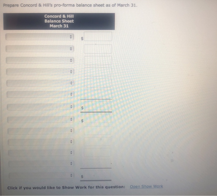 to comple the pro-forma financial statements for the first quarter. The company's