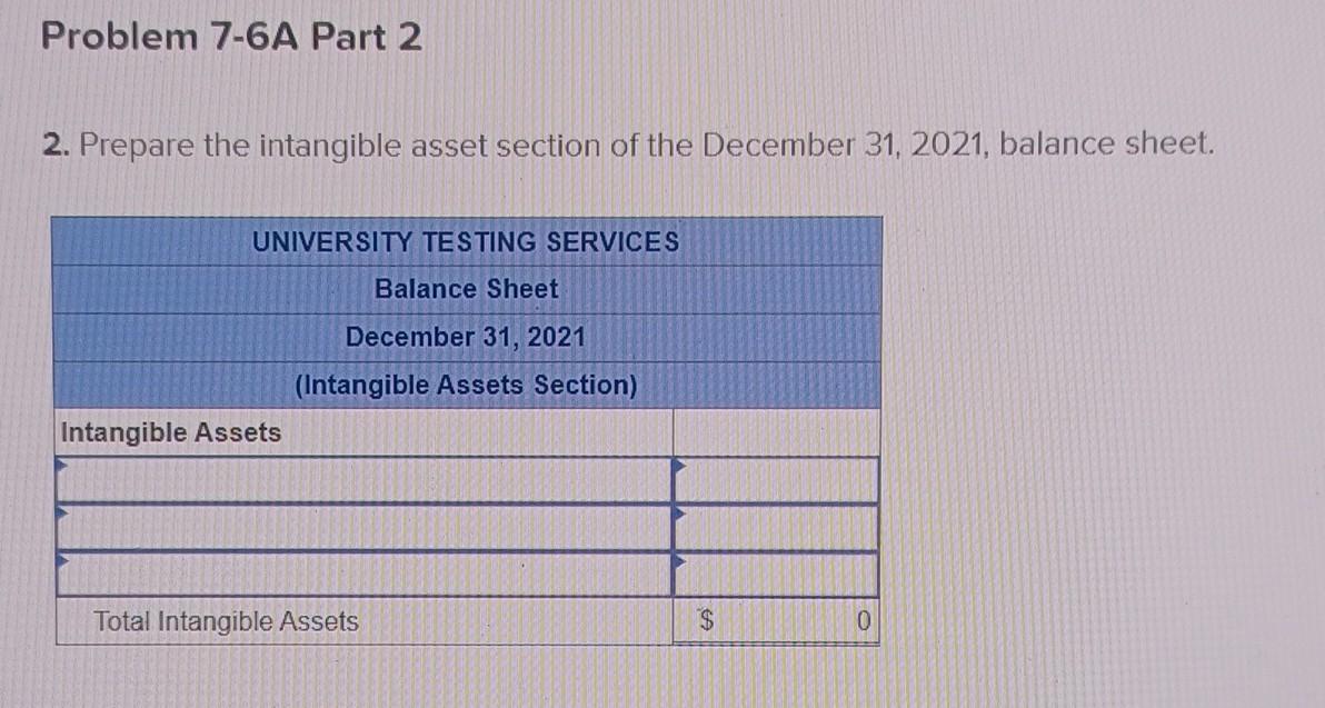 the intangible assets section (LO7-5) [The following information applies to the questions