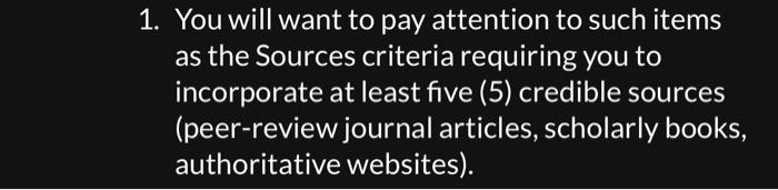 more are needed. This also needs to have 5 credible sources and