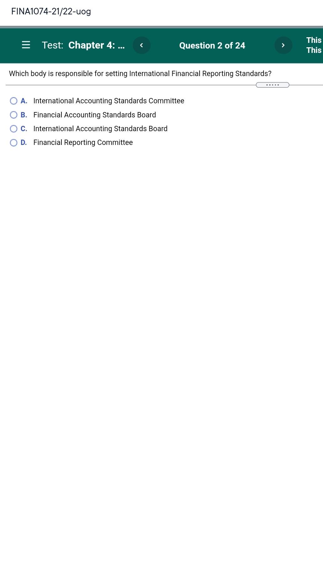 of 24 > This ques A general reserve normally consists of trading