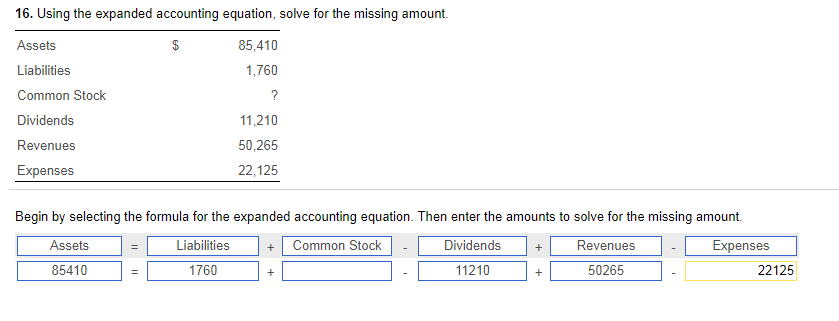  Please explain the math on how to get common stock. 16.