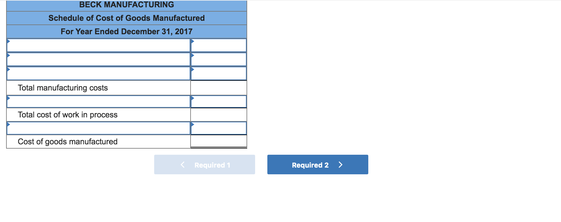 in Process Inventory 14,400 52,000 28,100 62,500 157,000 Cost of goods mfg
