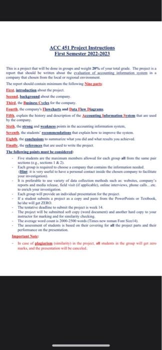  This is a jroject that will be done in grougs and