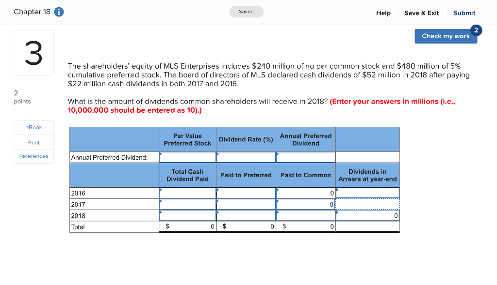  Chapter 18 Saved Help Save & Exit Submit 2 Check my