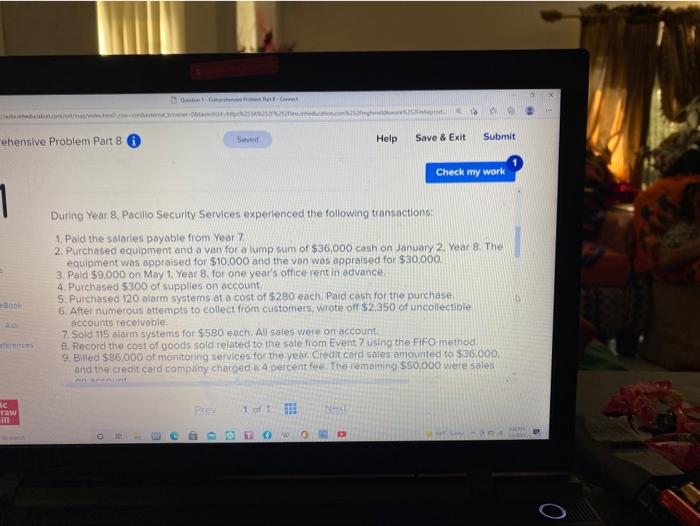  DC ehensive Problem Part 8 Saved Help Save & Exit Submit