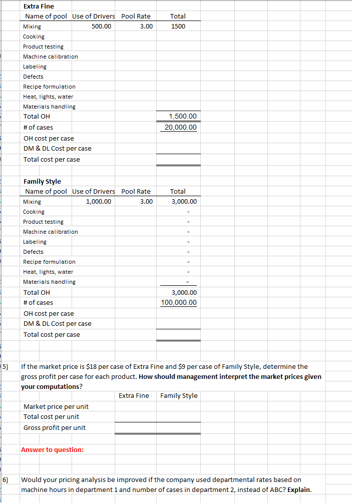 $ Department 2 Machine calibration Labeling Defects 250,000 12,000 Production runs cases