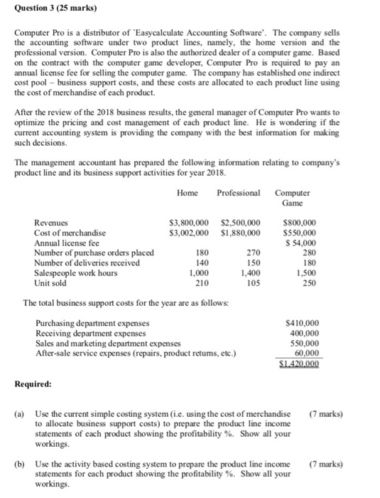  answer to 3a&b please help to answer q3c&d. Many thanks Question