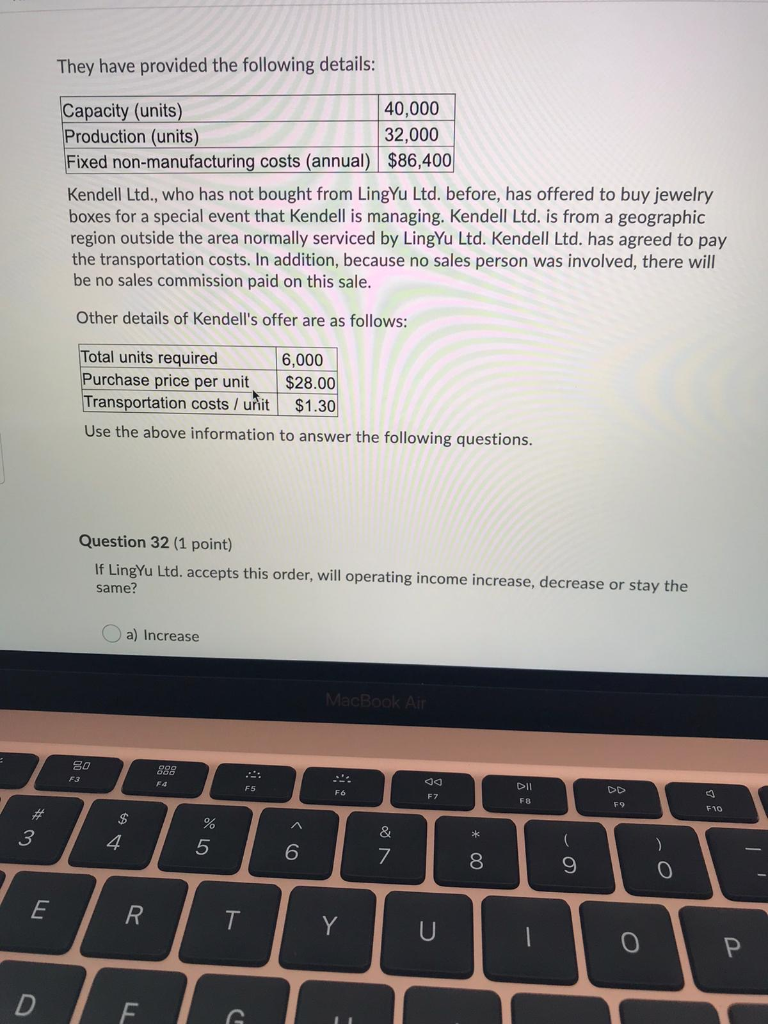 1_ 1) If LingYu Ltd accepts this order, will operating income increase,