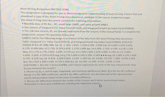 demonstrate your understanding of asset pricing. Ensure that you download a copy
