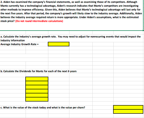 the template. Please read through each question carefully. Please show your work